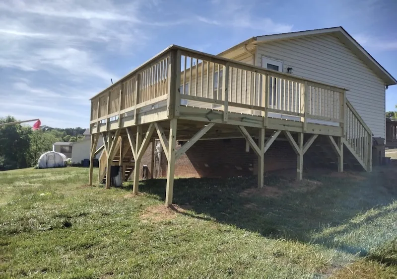 new wood deck southern yellow pine